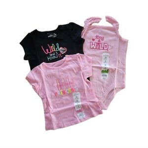 NEW Jumping Beans Girls Shirts and Bodysuit Bundle - 12 Months